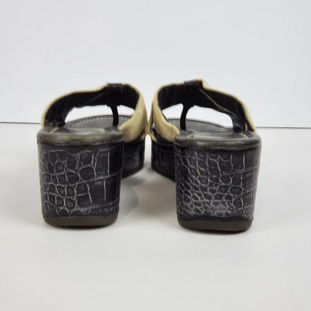 Donald J Pliner Shina Slip-On Slide-On Platform Wedge Sandals Size 8M